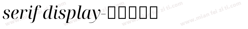serif display字体转换